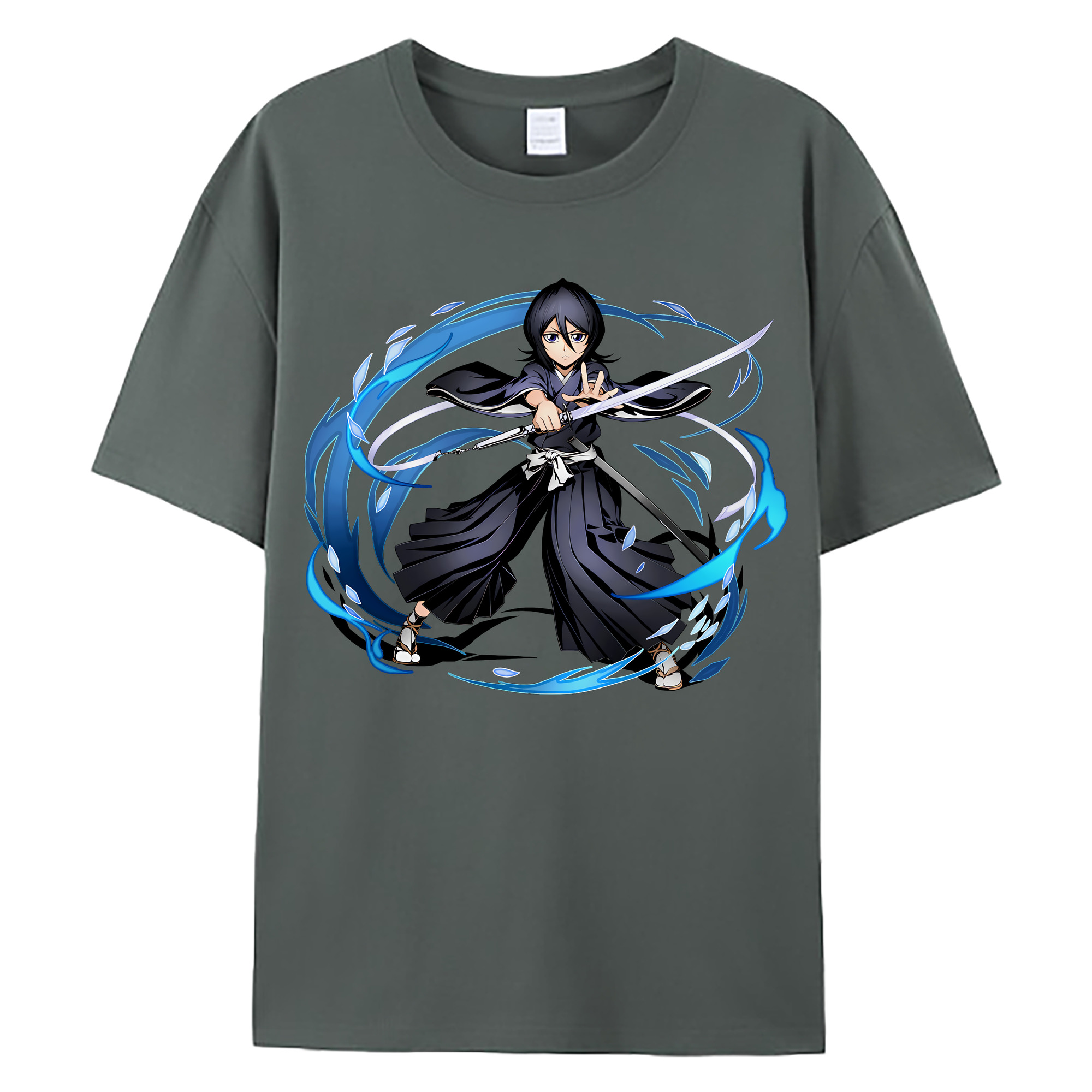 （画像用） ブリーチ 朽木ルキア BLEACH Kuchiki Rukia 綿100％ メンズ半袖Tシャツ｜肌触りやわらか＆通気性